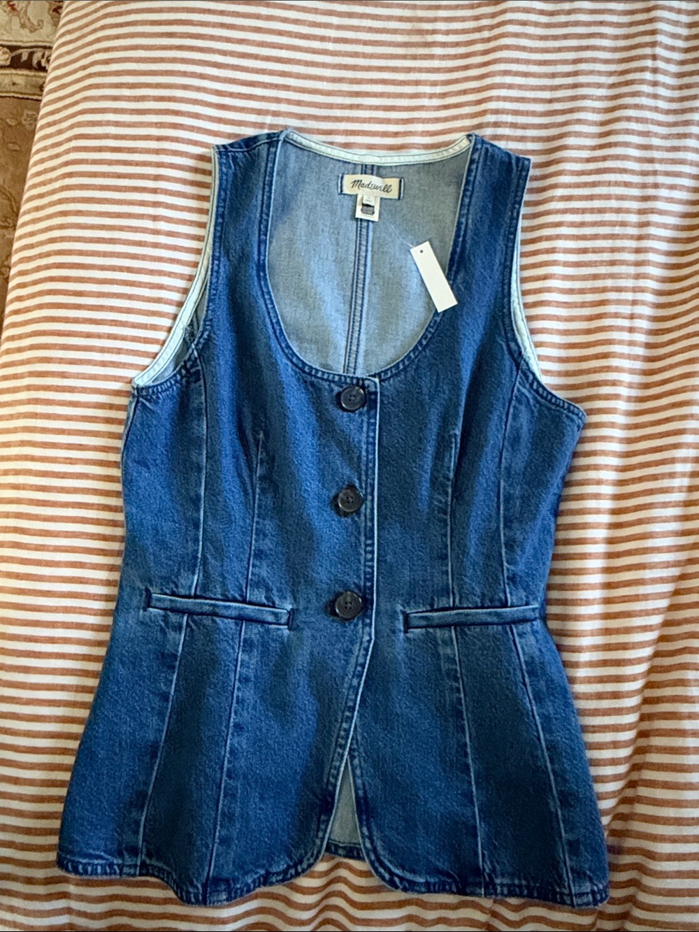 Madewell Denim Scoopneck Vest